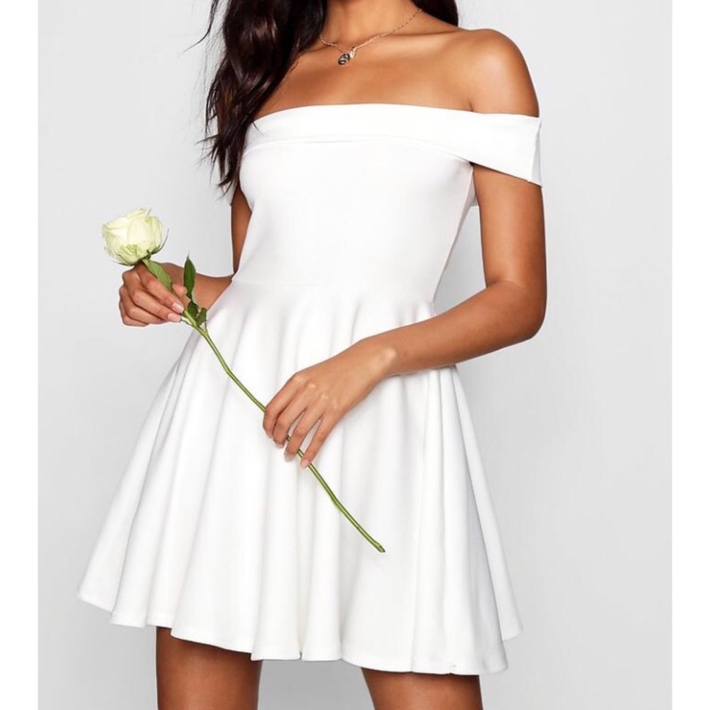 White off the shoulder dress